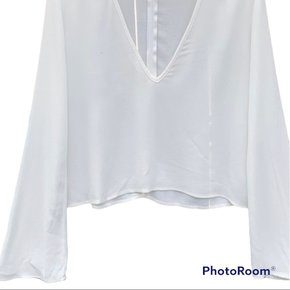 Flynn Skye Memphis Choker Neck White Top Sz M - Picture 6 of 11